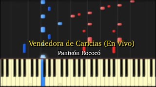 Vendedora de Caricias En Vivo  Panteón Rococó  Piano Tutorial [upl. by Ashli]