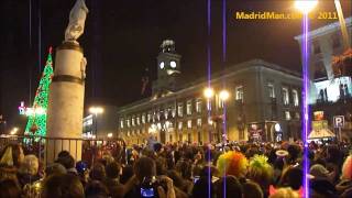 Puerta del Sol quotNocheviejaquot New Years Eve 2011 Madrid [upl. by Wauters]