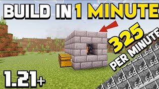 EASIEST COBBLESTONE FARM MINECRAFT POCKET EDITION 121  BEDROCK EDITION HINDI [upl. by Reuben]