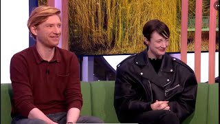 Domhnall Gleeson and Andrea Riseborough on ‘The One Show’ January 25 2024 [upl. by Ilah6]