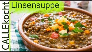 Deftige Linsensuppe zubereiten und kochen nach Omas Rezept [upl. by Venita]