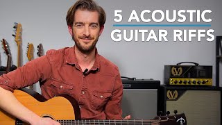 Top 5 NO CHORD SONGS aka Acoustic Guitar RIFFS [upl. by Reginauld]