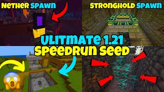 Ultimate Minecraft 121 Bedrock Speedrun Seed [upl. by Enilrek96]