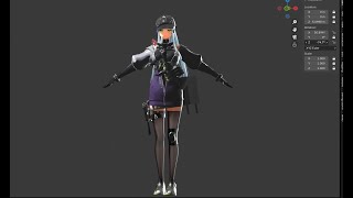 Blender NPR Shader Test Girls Frontline 2  Klukai [upl. by Hael835]