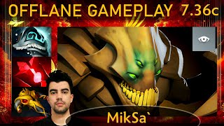 ✨ 736c MikSa Sand King KDA  22 KP  70 Offlane Gameplay  Dota 2 Top MMR [upl. by Aushoj]