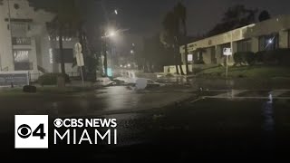 Hurricane Milton damaged buildings toppled cranes flooded streets in Tampa [upl. by Tegdirb403]