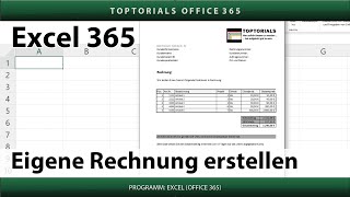 Eigene Rechnung erstellen ganz einfach  Excel 365 Tutorial [upl. by Herm]