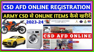 Canteen पोर्टल पर रजिस्ट्रेशन कैसे करे  CSD AFD Online Registration  How to register on CSD portal [upl. by Reiser384]