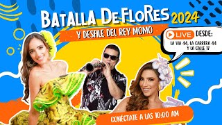 Carnaval de BARRANQUILLA 2024 En vivo 🔴 Batalla de flores Via 40 y 44 y Desfile del Rey Momo [upl. by Yderf]