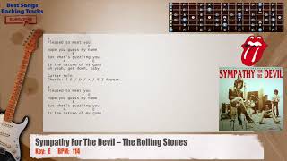 🎸 Sympathy For The Devil – The Rolling Stones Guitar Backing Track with chords and lyrics [upl. by Yeffej]