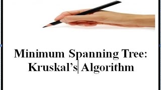 Kruskals AlgorithmMinimum Spanning Tree EnglishHindi [upl. by Lucretia333]