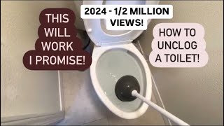 How To Unclog A REALLY Stuck Toilet 2024 UPDATES  GUARANTEED TO WORK [upl. by Aubrey]