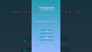 Frontend interview questions Quiz 32 javascript react interview developer coding programming [upl. by Alyson]