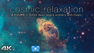 COSMIC RELAXATION 8 HOURS of 4K Deep Space NASA Footage  Chillout Music for Studying Working Etc [upl. by Jenica]