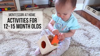 MONTESSORI AT HOME Activities for Babies 1215 Months [upl. by Yatnahc]