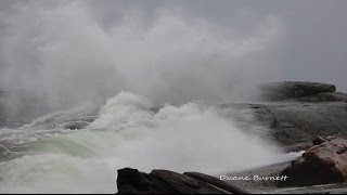 King Tide Storm Surge Waves Sechelt Sunshine Coast BC 2014 [upl. by Ennovy]