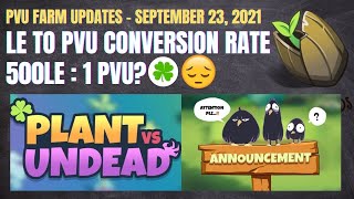 PVU PLANT VS UNDEAD LE TO PVU PROBLEM  PVU PRICE DROP  PVU SEPTEMBER 2021 UPDATES  TAGALOG [upl. by Nyltac295]