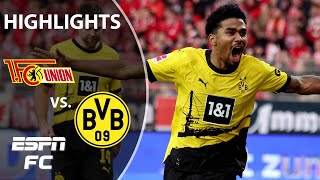 Union Berlin vs Borussia Dortmund  Bundesliga Highlights  ESPN FC [upl. by Nyrtak124]