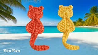 Crochet Cat Applique I Crochet Animal Applique I Crochet Halloween Decorations [upl. by Ennaylime]