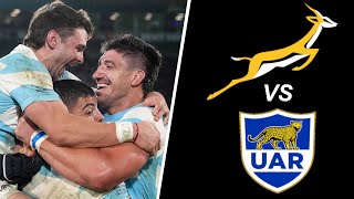 ARGENTINA BEAT SOUTH AFRICA Springboks vs Pumas Rugby Championship 2024 Review [upl. by Ritter]