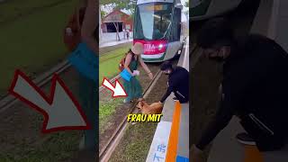 Dieser Hund war in großer Gefahr auf diesen Gleisen 🐶⚠️🚂 [upl. by Nimzay]