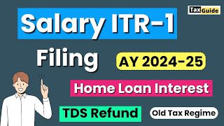 Income Tax Return ITR1 filing  ITR 1 online filing process AY 202425  ITR filing for Salaried [upl. by Legyn206]