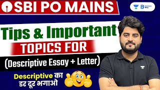 SBI PO Mains 2023  Tips and Important Topics for Descriptive Essay and Letter  Vishal Parihar [upl. by Ruffina292]