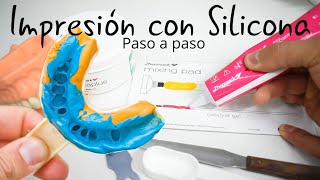 Impresión dental con silicona pesada y ligeraZhermackZetaplus [upl. by Harbird]