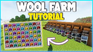 Minecraft EASY Wool Farm Tutorial 120 500 Wool PH [upl. by Nerual801]