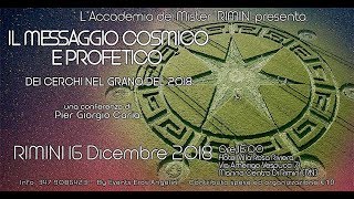 Messaggio cosmico e profetico dei cerchi nel grano 2018  RIMINI [upl. by Llenil229]