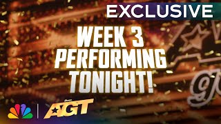 This Weeks Lineup  AGT Quarterfinals Week 3  AGT 2024 [upl. by Nylhtac925]