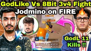 GodLike Vs 8Bit 3v4 Fight 😮 Jonathan Admino on FIRE 🔥 Full HardGrind 🥹 [upl. by Pollux]