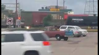 In The Ferndale Michigan USA Area With A CN Train Rolling By Town  81516 [upl. by Aracaj]