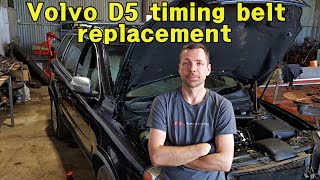 Volvo D5 Timing Belt replacement XC90XC70V70S60 [upl. by Natelson730]