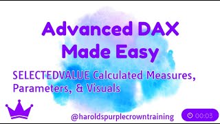 Advanced DAX SELECTEDVALUE Calculated Measures Parameters amp Visuals [upl. by Asselim]