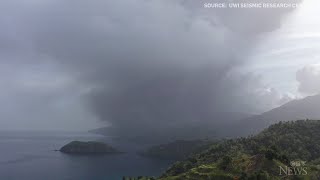 Volcano erupts on St Vincent island [upl. by Orsini]