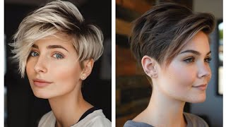 CORTES DE CABELLO CORTO MUJER 2024 pixie Haircut ideas [upl. by Assiar]