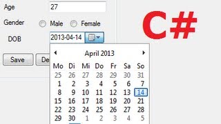 C Tutorial 23 How to use DateTimePicker and save date in Database [upl. by Merkle]