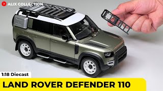 Unboxing of Land Rover Defender 110 118 Diecast Model Car by Almost Real 4K [upl. by Acinnej711]