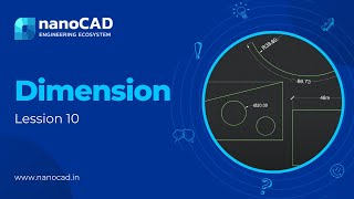 Dimensions in nanoCAD Platform Lesson 10 [upl. by Rennat]