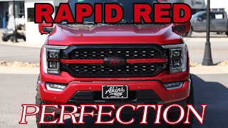 The PERFECT 2023 Rapid Red Ford F150 Platinum Leveled on 35sCovert Edition [upl. by Noonan]