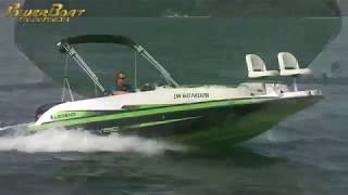 PowerBoat TV Reviews the 2019 Legend Vibe D20 Fibreglass Deck Boat [upl. by Germaun328]