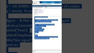 How to use sinc function within MATLAB Shorts [upl. by Hillinck]