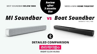 Boat Soundbar vs Mi Soundbar Detailed Comparison Video  Boat Aavante amp Xiaomi Mi Soundbar Malayalam [upl. by Anaoy172]