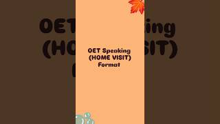 OET Speaking Home visit Speaking layout Occupational Language Test oet for nursing nhs oet [upl. by Halima]