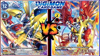 WarGreymon vs ShineGreymon 2 matches  Digimon TCG BT13 Match [upl. by Bum9]