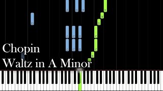 Chopin  Waltz in A Minor B 150 Piano Tutorial Synthesia [upl. by Eak736]