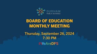 DPSCommunity  DPS Board of Education Monthly Meeting  92624 [upl. by Feucht]