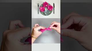 Fold Napkins into a Tulip Flower 🌷  Quick amp Easy Tutorial 🎉 [upl. by Ronni]