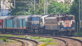 First Day Run of Ajmer  Rameswaram Humsafar Express  Ajni WAG7 amp Dead BGKT WDP4  Indian Railways [upl. by Tyrone]